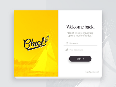 Sign In - Chief 001 chief dailyui form login