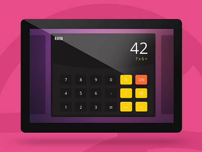 Calculator App 004 calculator dailyui tablet