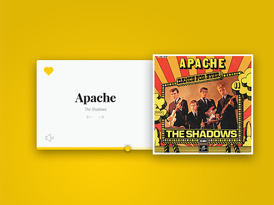 Music Player 009 apache clean dailyui music player shadows yellow