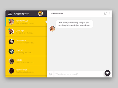 Direct Messaging 013 chat client chiefchatter dailyui native americans