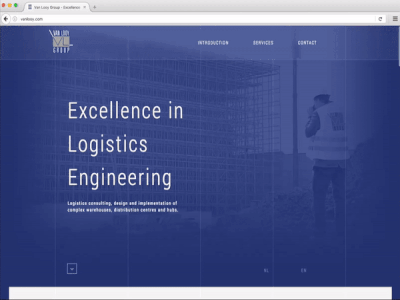 Van Looy Group ⚙ design engineering logistics onepager teamwork