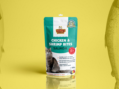 Kings Pet Foods 👑🐱 belgium branding clean design logo mockup package package design package mockup pet food pets salmon