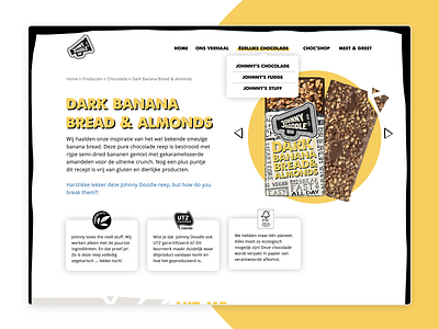 Johnny Doodle 🍫 branding chocolate chocolate bar design webdesign