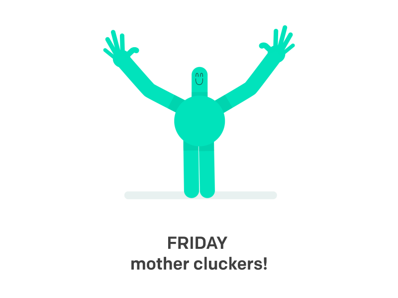 FRIDAY ae after effects animation character dancing friday gif green happy motion