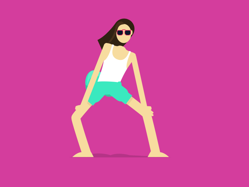 Drop it like it's hot! after effects animation booty butt character dance dancing funky funny illustrations motion graphics pink