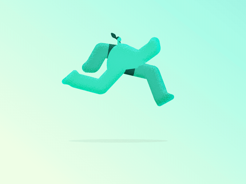 Run Cycle 2d after effects animation character duik duik bassel green illustration loop motion motion graphics run cycle