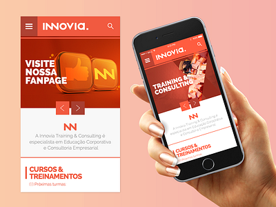 Mobile Site - Innovia courses mobile orange responsive design site website