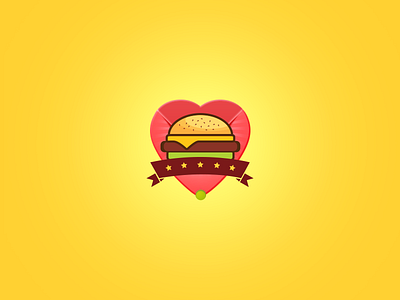 Fast Food Love burger fast food hamburger heart icon love place