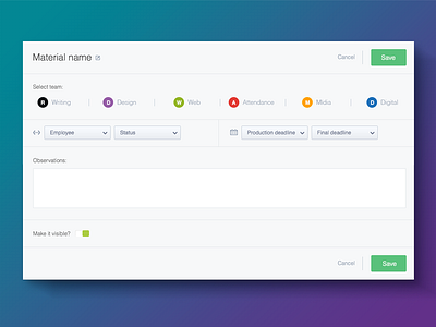 Create Task Dashboard application button dashboard material task team to do ui