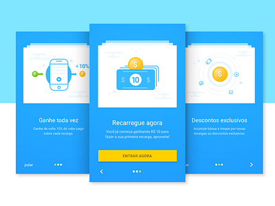 Onboarding Cards app cards coin intro onboarding recharge sign in tour ui