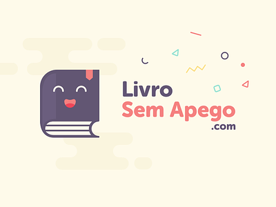 Livro Sem Apego - Logo proposal book brand color flat fun icon illustration library livro