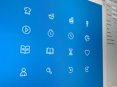 Icons app cooking flat icon icons outline set ui