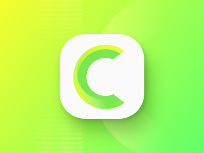 Letter C alphabet c gradient green icon letter logo