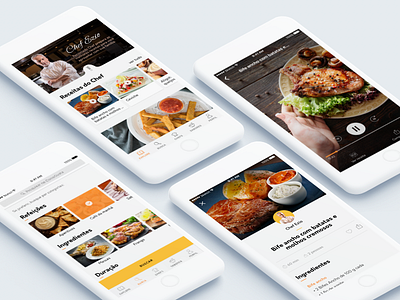 Cooking App Proposal app application chef cook feed food ios mobile search user interface video