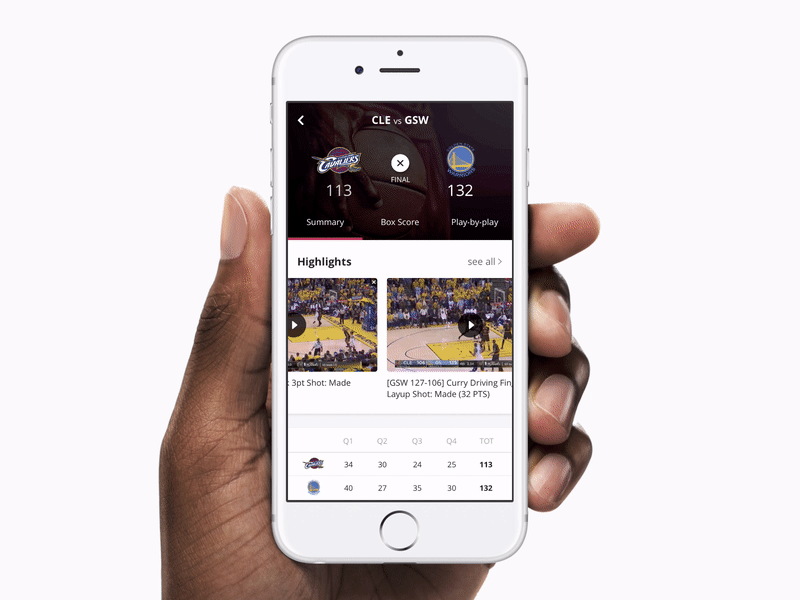 App Proposal app basketball nba principle prototype user interface
