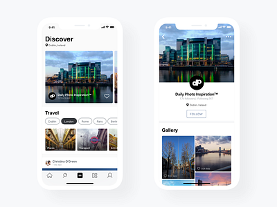 Daily Photo Inspiration App app application iphone x photo photography principle user interaction user interface