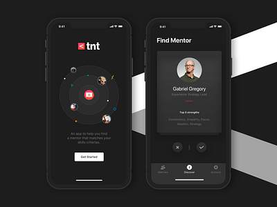 Find Tutor Mobile App app application card design finder mentor mobile search swipe tinder tutor ui user interface ux