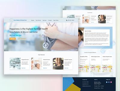 Medical & Healthcare Landing Page design ui ux
