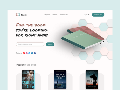 Bookstore landing page