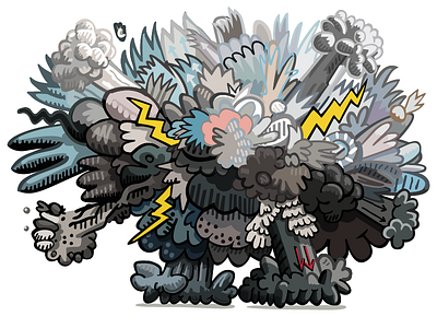 Explosion bomb cartoon comic explosion graphic illustration outline