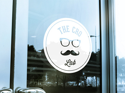 The CRO Lab Logo branding cro cro lab lab logo moustache mustache prodo retro vector vinyl window