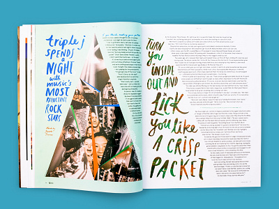 triple j Annual — alt J alt j art direction design expressive graphic design hand lettering illustrative layout magazine music type typography