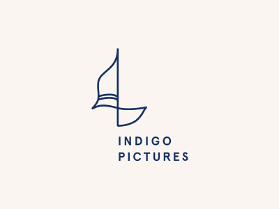 Indigo Pictures Logo brand branding business clean film graphic design icon identity line logo symbol vector