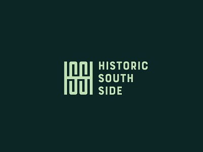 Historic South Side Logo branding design green hss logo logo design monogram s