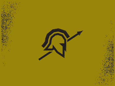 Unused mark design helmet icon illustration logo spartan texture unused concept vector