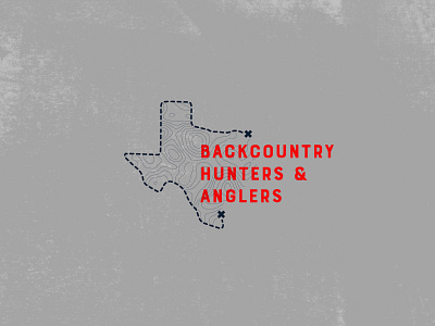BHA Logo Concept backcountry badge branding deer design fishing hunting logo texas texture