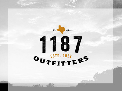1187 Outfitters 1187 badge branding design hunting logo ranch texas texture typography