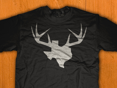 LoneStar Supply Co. antlers country illustration lone star music screen print shirt state texas tshirt tx