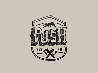 PUSH doodle drawing hand hand drawn hand type illustration sketch type