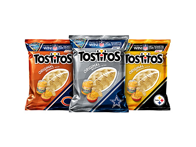 Tostitos NFL Bags bears chips cowboys dip football nfl packaging steelers tostitos