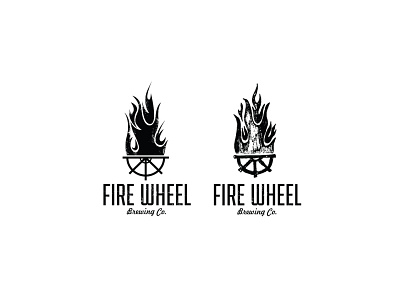 Fire Wheel Brewery beer brand brewery fire flame identity logo rebrand wheel