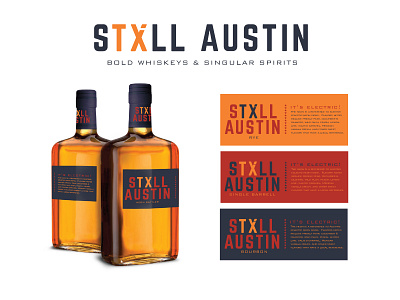 Still Austin alcohol bourbon label logo packaging spirits texas whiskey