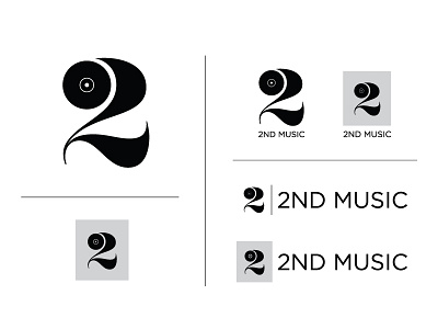 2nd Music Logo album cd design label logo music record