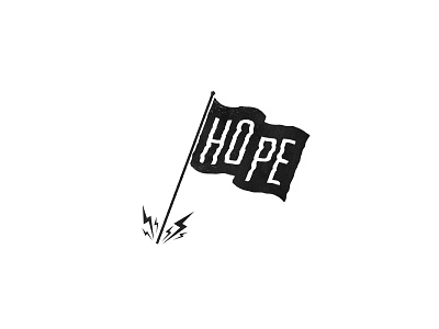 Hope bolt flag hope lightning t shirt texture typography