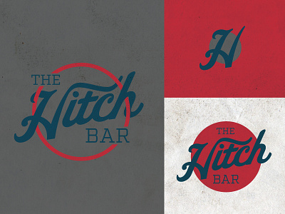 The Hitch Bar bar design hitched logo texture typography