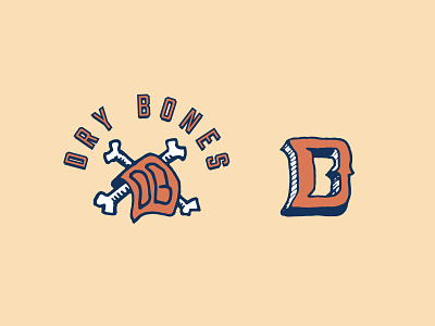 Dry Bones b bones d dallas db design dry bones logo monogram towel