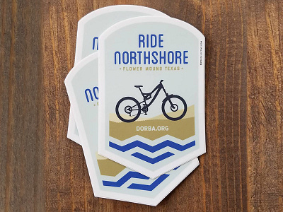 Ride Northshore badge dorba mountain bike north shore outdoors stickers texas
