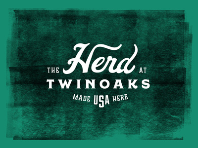 The Herd branding dallas logo patch texas type typogaphy typography vector