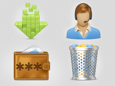 Mandriva Icons-3 download icons recycle bin support torrent user wallet