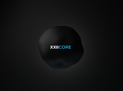 XXII CORE 3d black blender branding core cycles damaka design illustration logo organic ui xxii