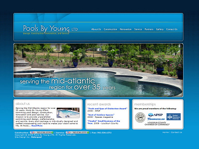 Pools By Young ui design ux design