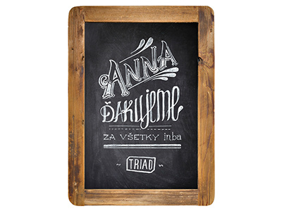 Anna Chalkboard black chalkboard free hand type typography