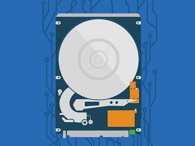 Hardrive hardrive illustration tech vector