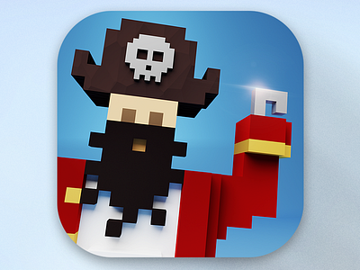 Pirate game icon blender game icon magicavoxel pirate