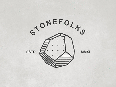 Stonefolks badge distress pattern poly text on path texture typography vintage wip