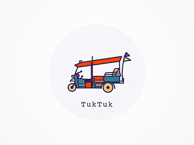 TukTuk! auto fun icon rickshaw thailand transportation travel tuk tuktuk